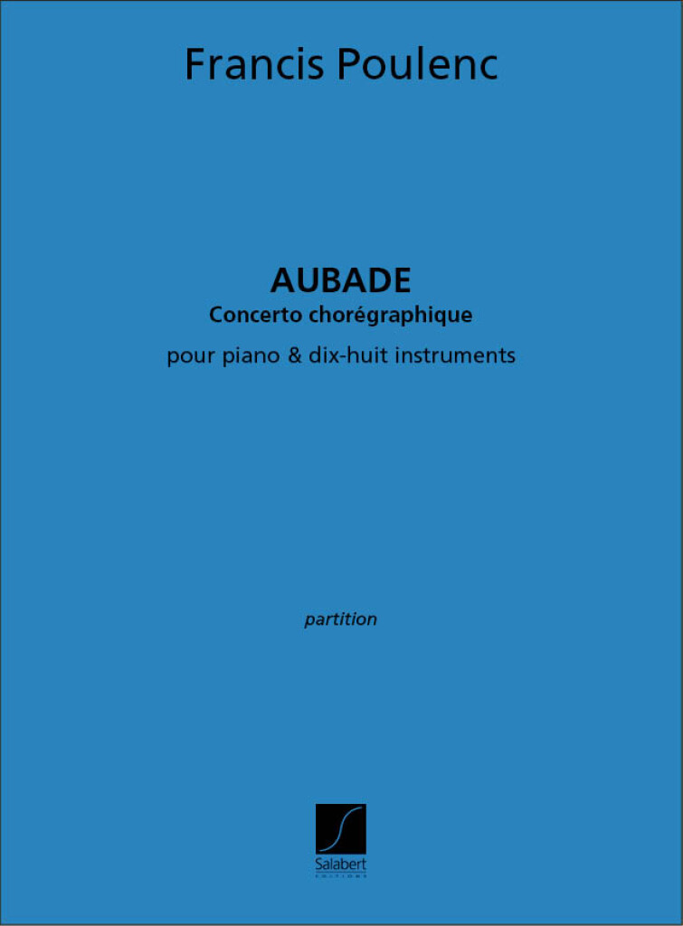 POULENC Aubade. Concerto choregaphique. Partitura Salabert